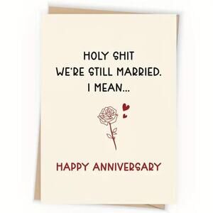 Anniversary Funny Adult Card - 5" x 7"